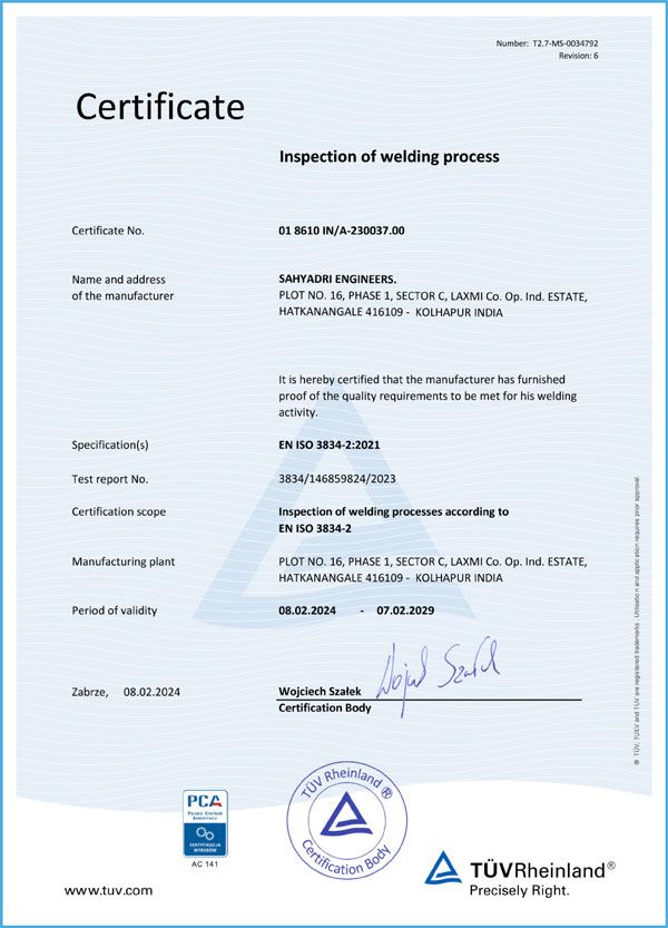 ISO Certificate